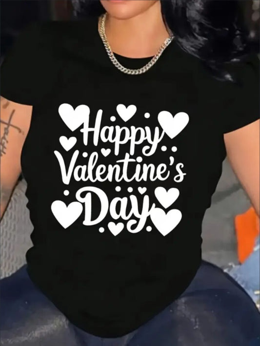 Love Valentine'S Day T-Shirt,   Couple T-Shirt, Couple Christmas, Fashion Casual T-Shirt, Short-Sleeved T-Shirt