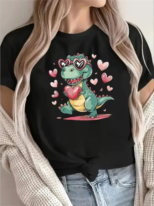 Love Valentine'S Day T-Shirt,   Couple T-Shirt, Couple Christmas, Fashion Casual T-Shirt, Short-Sleeved T-Shirt
