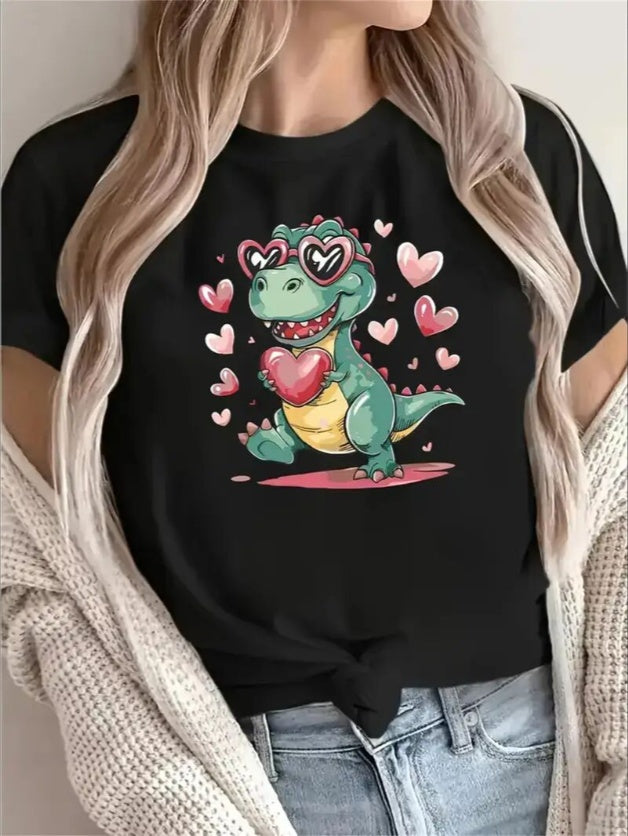 Love Valentine'S Day T-Shirt,   Couple T-Shirt, Couple Christmas, Fashion Casual T-Shirt, Short-Sleeved T-Shirt