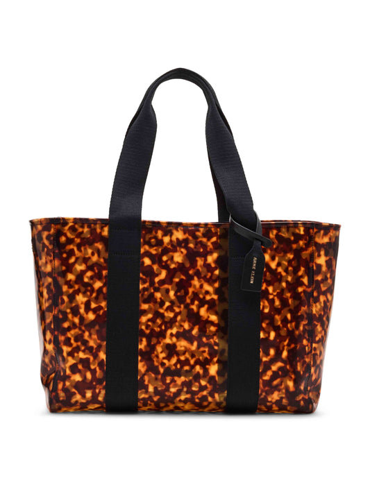 Tortoise Tote with Detachable Center Zip Compartment